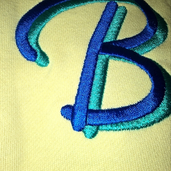 Womens Yellow Hoodie w/ Floral Embroidery LARGE - Picture 7 of 13